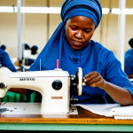 레소토에서의 노동법 및 근로 환경 - Garment Worker**

A fully clothed Mosotho woman working at a sewing machine in a garment factory in ...
