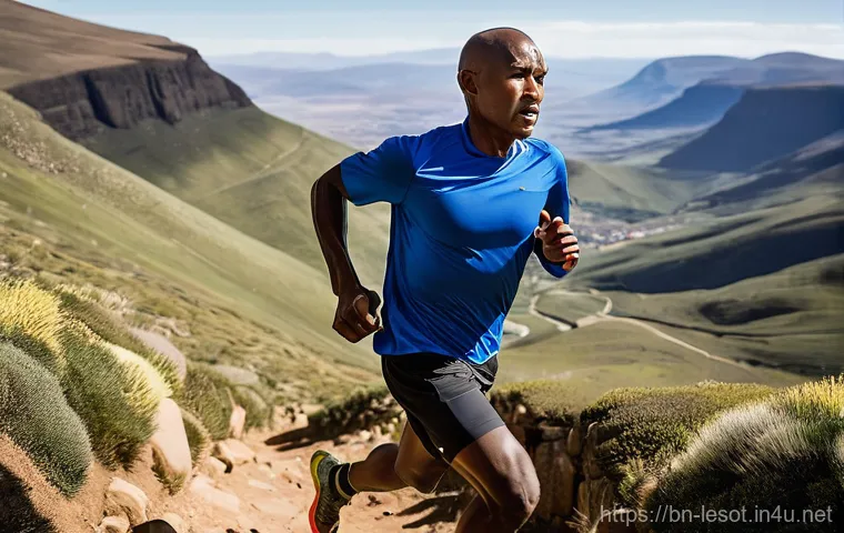레소토에서 가장 인기 있는 스포츠 선수 - **Prompt:** A male marathon runner (Tsepo Mathibelle) in the prime of his career, mid-stride during ... 레소토에서 가장 인기 있는 스포츠 선수 - **Prompt:** A male marathon runner (Tsepo Mathibelle) in the prime of his career, mid-stride during ...