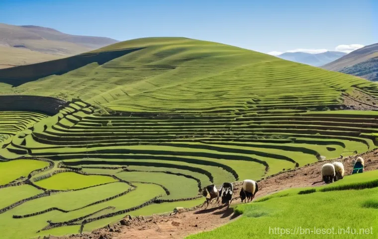 레소토의 주요 직업 및 인기 직군 - Diamond Miners in the Kingdom in the Sky**
A high-angle, wide shot capturing the majestic, rugged m... 레소토의 주요 직업 및 인기 직군 - Diamond Miners in the Kingdom in the Sky**
A high-angle, wide shot capturing the majestic, rugged m...