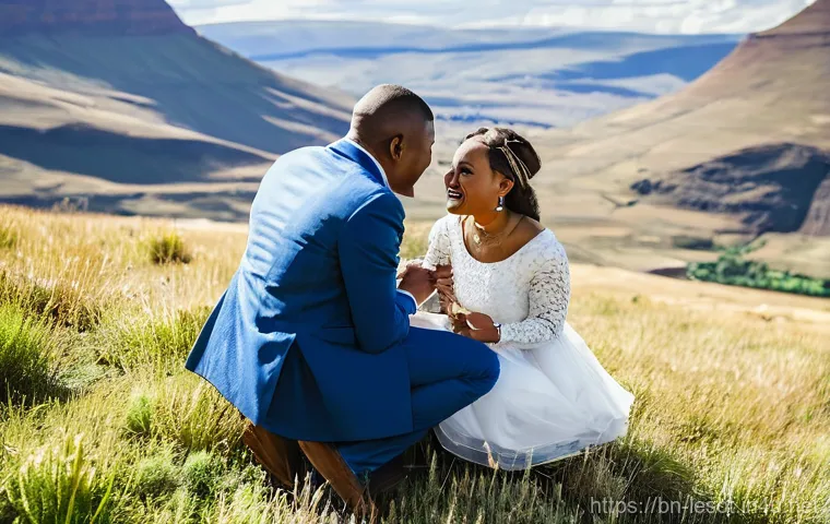 레소토에서 결혼식 문화 체험하기 - Here are three detailed image prompts in English, adhering to all your guidelines: 레소토에서 결혼식 문화 체험하기 - Here are three detailed image prompts in English, adhering to all your guidelines: